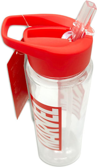 Pyramid International Kids Water Bottle Plastic with Straw Transparent 700ml