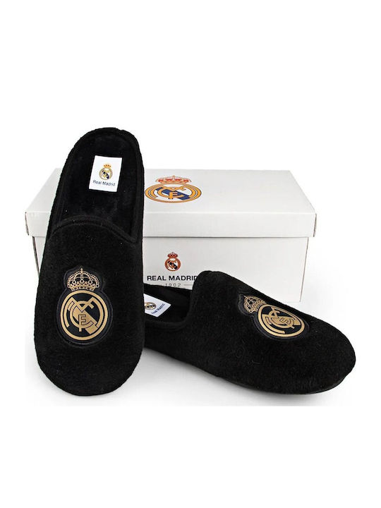 Men's Slippers with Fur Black
