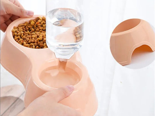 Kunststoff Schalen Futter & Wasser für Hund & Katze 2x 450ml 26cm in Grün Farbe
