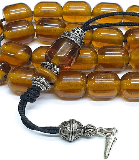 Roloi Komboloi Resin Worry Beads with 21 Beads Honey 32cm