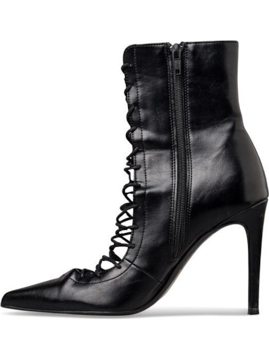 Women's Ankle Boots with High Heel Black