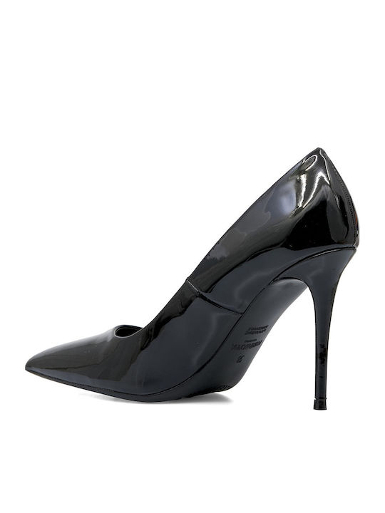 Patent Leather Pointed Toe Black Heels