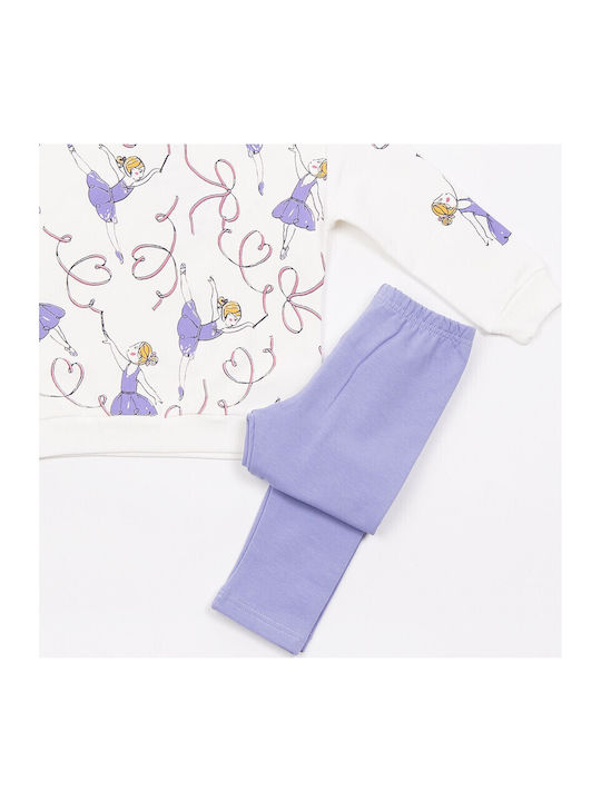 Kids Sweatpants Set Blueberry, Vanilla 2pcs