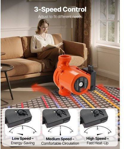 Vevor Electronic Circulator Pump Heating 140mm