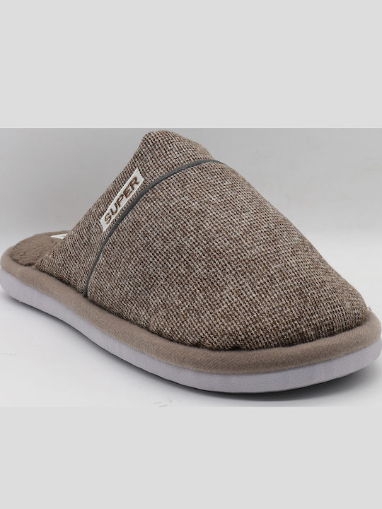 Χειμερινές Ανδρικές Παντόφλες Μπεζ