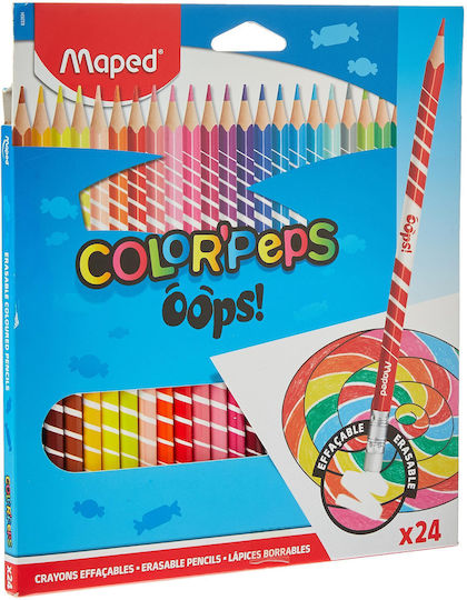 Maped Color'Peps Oops Colored Pencil Set with Eraser Package of 1 packages
