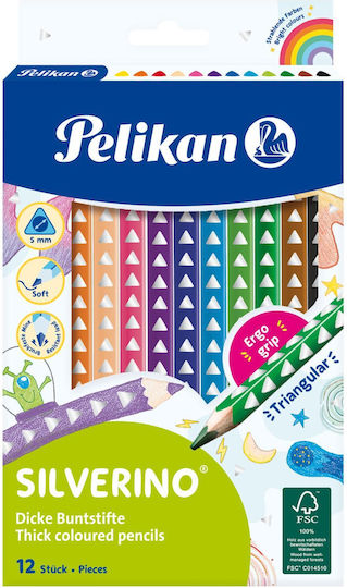 Pelikan Silverino Ξυλομπογιές Σετ 12 χρώματα