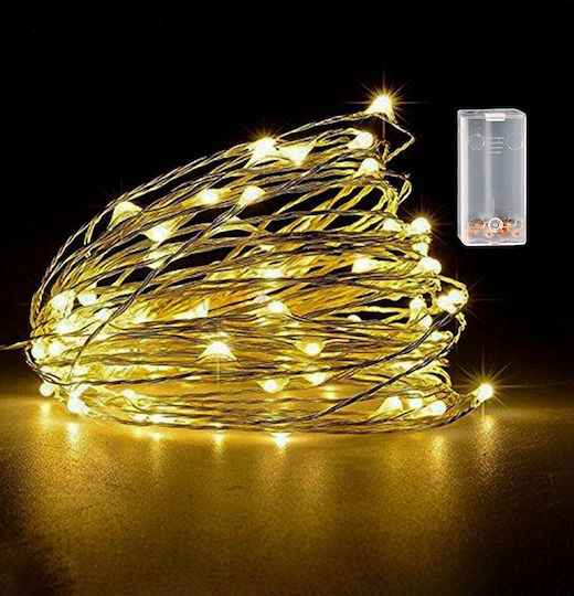 100 Λαμπάκια LED 10.3μ. Λευκά Μπαταρίας σε Σειρά 100 Λαμπάκια LED 10.3μ. Λευκά Μπαταρίας σε Σειρά