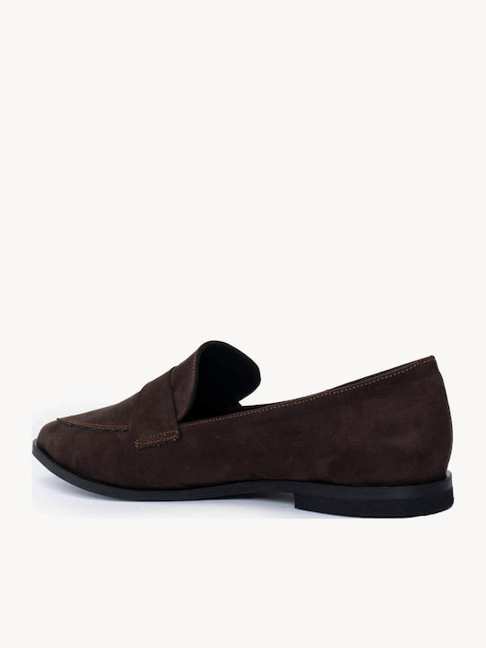 Mocasini Dama Loafers Maro Mat Cu Detalii Capitonate