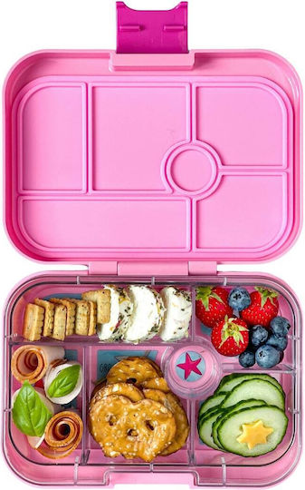 Yumbox Original Plastic Kids' Food Container Unicorns Pink