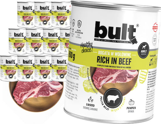 Bult Υγρή Τροφή Σκύλων σε Κονσέρβα με Βοδινό 800gr