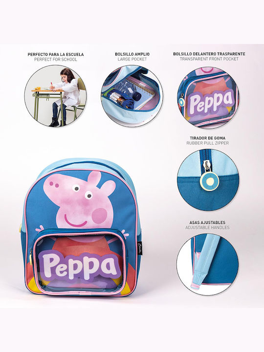 Peppa Pig Ghiozdan de Spate Grădinița Albastru