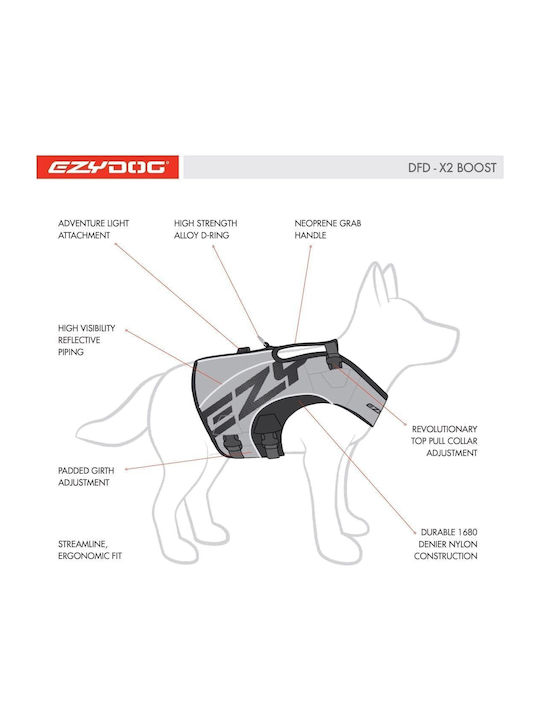 Ezydog Life Jacket X2 Boost Yellow Xs 7-11 Kg