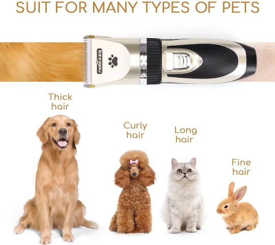 Nobleza Pet Electric Clipper Dog Cat Grooming Machine 4 Combs 17.6x4.5x4.2cm