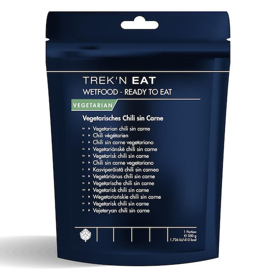 Katadyn Trek'n Eat Vegetarian Chili Sin Carne Ready Meal with Legumes and Vegetables 413kcal 350g - 4 Years