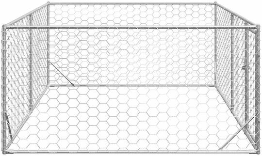 vidaXL Parc Metalic Pentru Câini 300x200x100 cm Argintiu