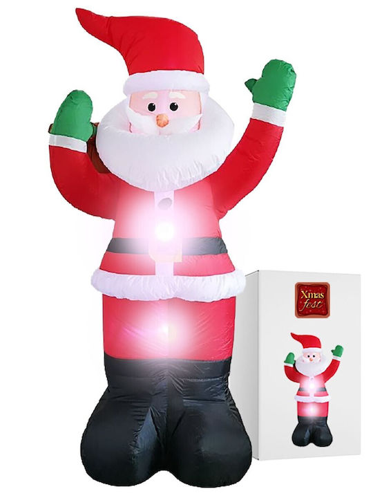 Inflatable Illuminated Santa Claus Electric Red 180cm