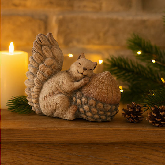 Iliadis Weihnachtliche Kunststoff Figur Eichhörnchen Braun Höhe 16cm