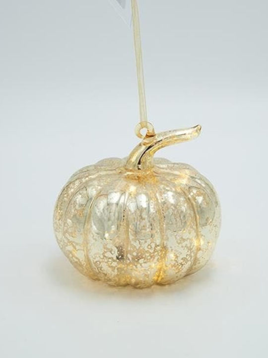Eurolamp Illuminated Christmas Glass Figure Pumpkin Gold Length 12cm