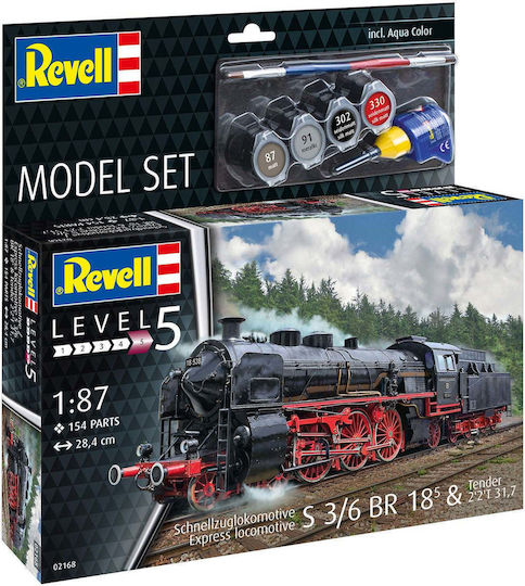 Revell Model Set Express Train Locomotive S3-6 Br18with Tender Scale 1:87 62168