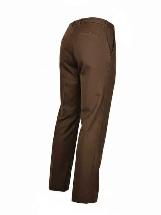 Damen Stoff Hose in Normaler Passform Brown