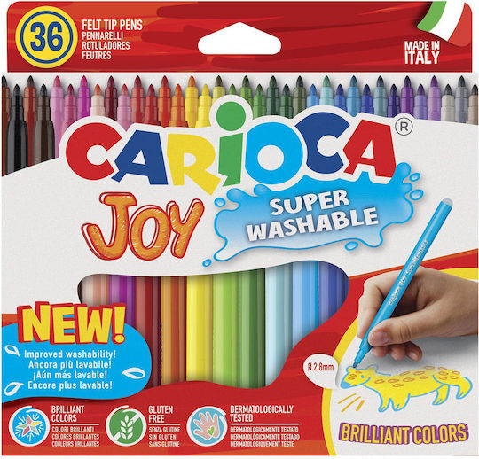 Carioca Μαρκαδόροι Ζωγραφικής 2.6mm Λεπτοί Σετ 36 χρώματα