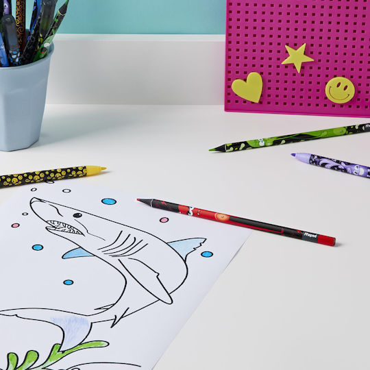 Maped Color'peps Monster Μαρκαδόροι Ζωγραφικής Νερού Σετ 12 Χρώματα
