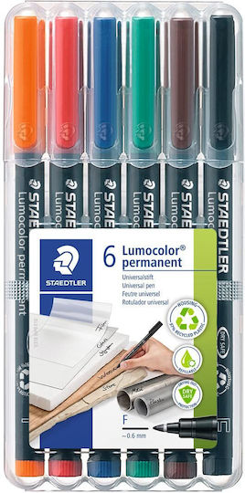 Staedtler Pens Μαρκαδόροι Ζωγραφικής 1mm Χονδροί Σετ 6 χρώματα