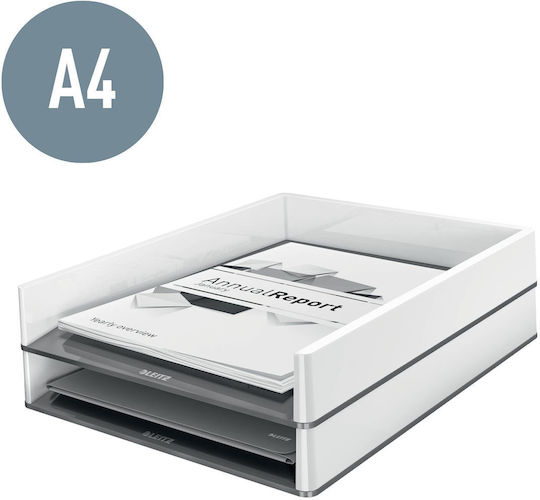 Leitz Tavă pentru Documente Plastic Alb 26.7x4.9x33.6cm.