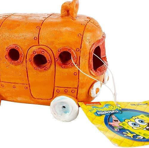Penn Plax Jucării pentru Acvariu Spongebob Bikini Bottom Autobuz 7 Cm