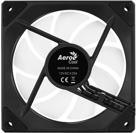 Aerocool Phantom M-3R Обратен Перкa Вентилатор за Кутия 120mm 1800rpm 50.2cfm с ARGB Осветление и Свързване 3-Pin 4-изводна ШИМ