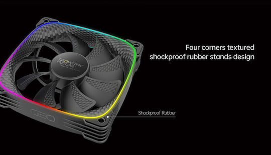 Geometric Future Squama Reverse Blade Case Fans 120mm (2000rpm / 57.67cfm) Without LEDs Connection 4-Pin PWM