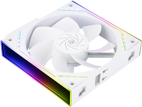 Thermalright TL-M12QRW Reverse Blade Case Fan 120mm (2000rpm / 47.6cfm) with ARGB Lighting 3pcs White