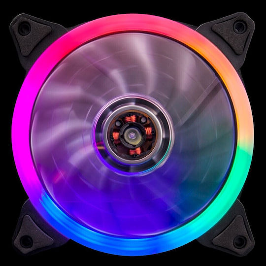 1STPLAYER DF1202512SELN Ventilator Pentru Carcasă 120mm (1100rpm / 38.19cfm) cu Iluminare RGB și Conexiune 3-Pin