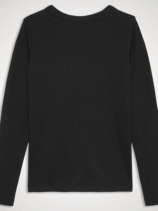 Kids Long-sleeved Black Top
