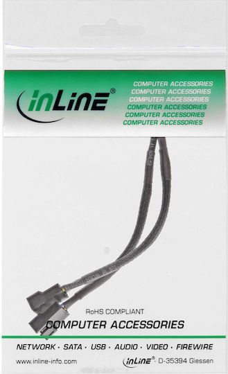 InLine 4-Pin pwm - 4-Pin pwm Cable 0.15m Μαύρο 33328Y