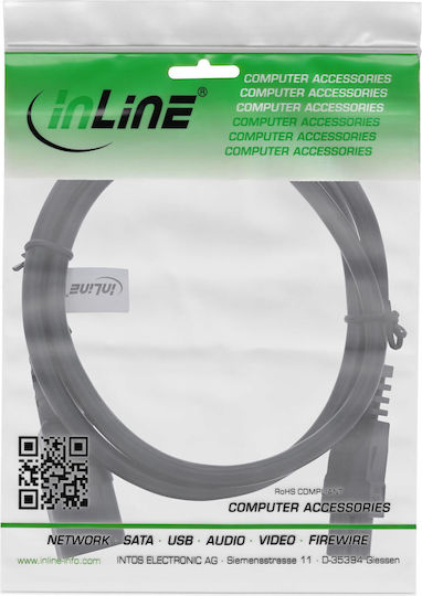 InLine IEC C14 / IEC C5 - IEC C14 / IEC C5 Cable 3m Μαύρο 16553