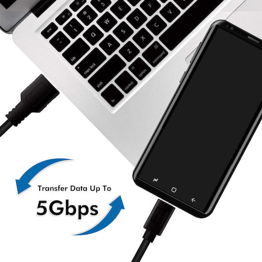 LogiLink USB 2.0 Cable USB-C male - USB-A 15W Μαύρο 3m CU0171