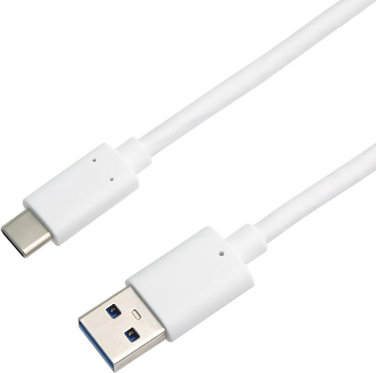 PremiumCord USB 3.0 Cable USB-C male - USB-A 60W Λευκό 3m