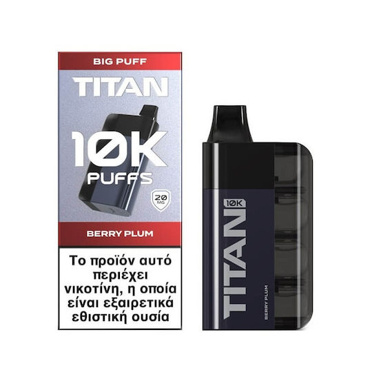 Titan Titan Einweg-E-Zigarette 10000 Einweg-E-Zigaretten Berry Plum 2ml 20mg Schwarz