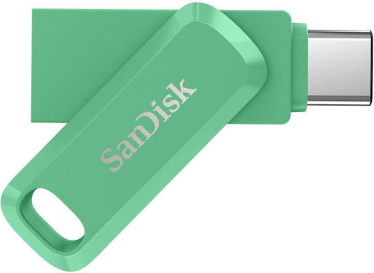 Sandisk Ultra Dual Drive Go 64GB USB 2.0 Stick με σύνδεση USB-C & USB-A Πράσινο