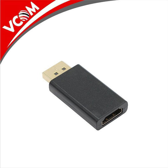 Vcom Adapter Displayport M To Hdmi F Black