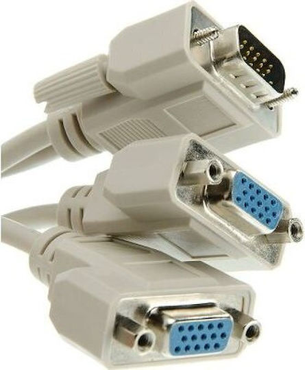 Vcom Cg021 Splitter VGA M la 2x VGA F Alb