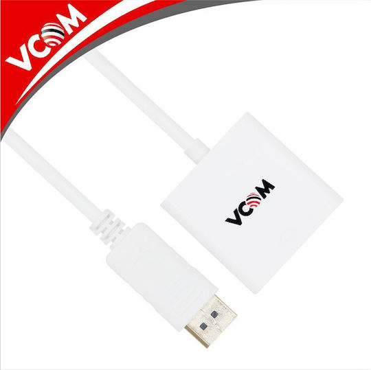 Vcom Adapter From Displayport M To Hdmi F White