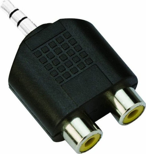Adaptor Vcom Ca501 3.5mm Jack M la 2x RCA Chinch F Negru