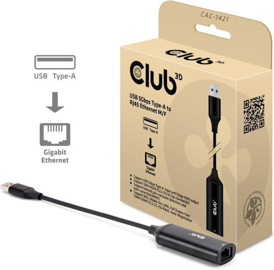 Club3D Μετατροπέας USB-A male σε RCA male 1τμχ CAC-1421