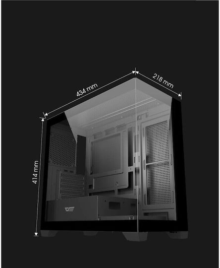 Darkflash DS900M Gaming Mini Tower Κουτί Υπολογιστή με Πλαϊνό Παράθυρο και ARGB Φωτισμό Μαύρο