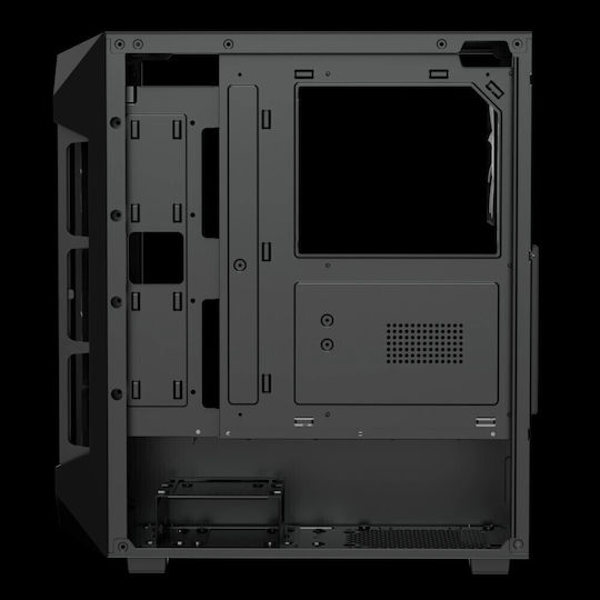 Gamdias AURA GC1 Gaming Midi Tower Computer Case with Side Window and RGB Lighting Black