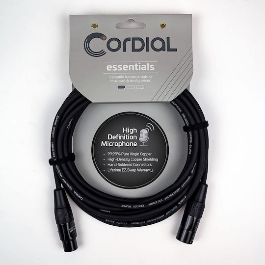 Cordial Cable XLR male - XLR female Μαύρο 5m
