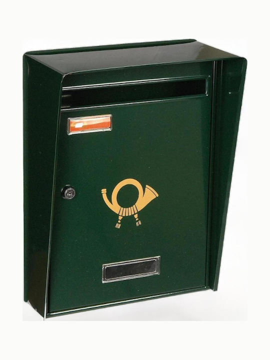 Viometal Outdoor Mailbox Inox in Green Color 23cm